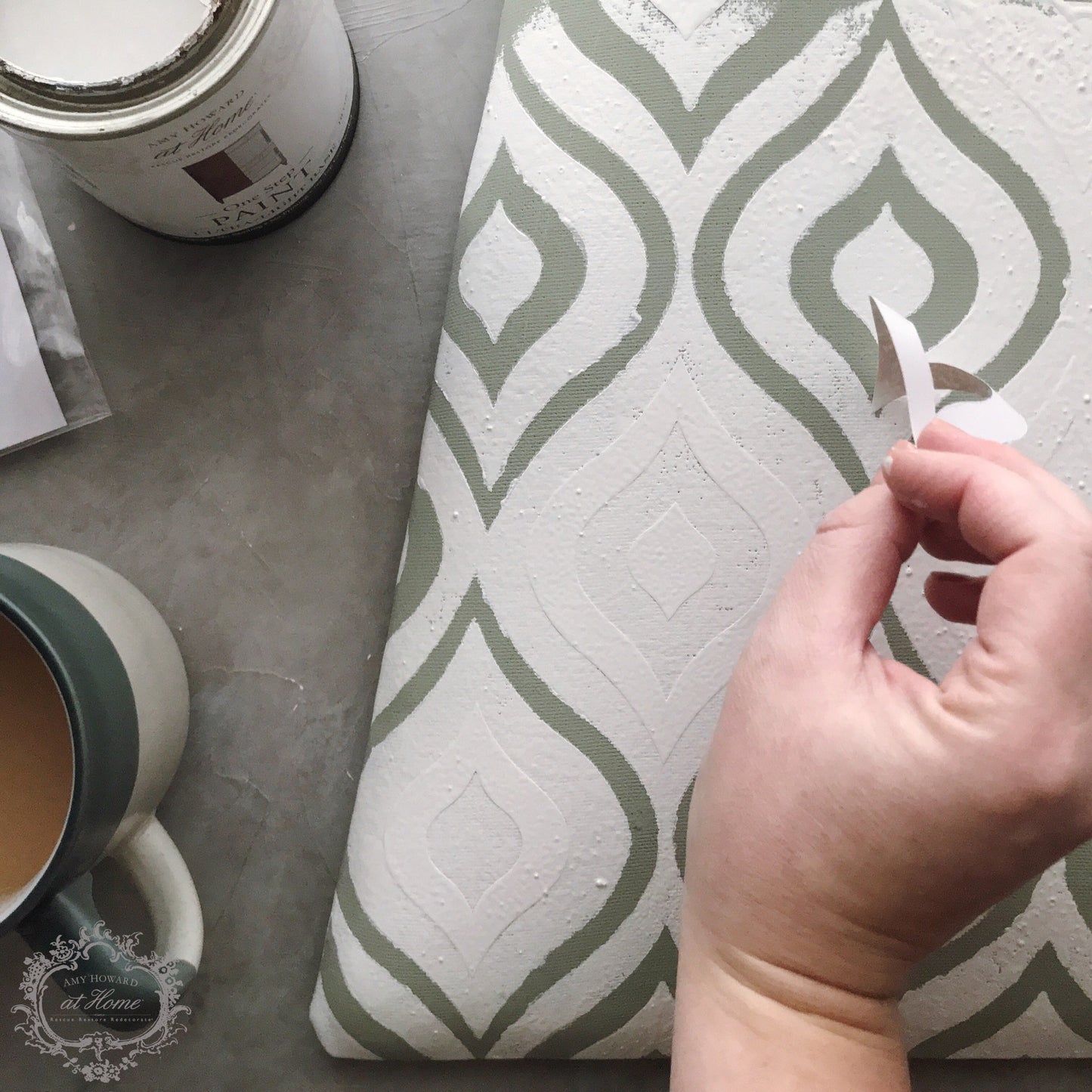 Ikat - Furniture Stencil 12x12 one time use
