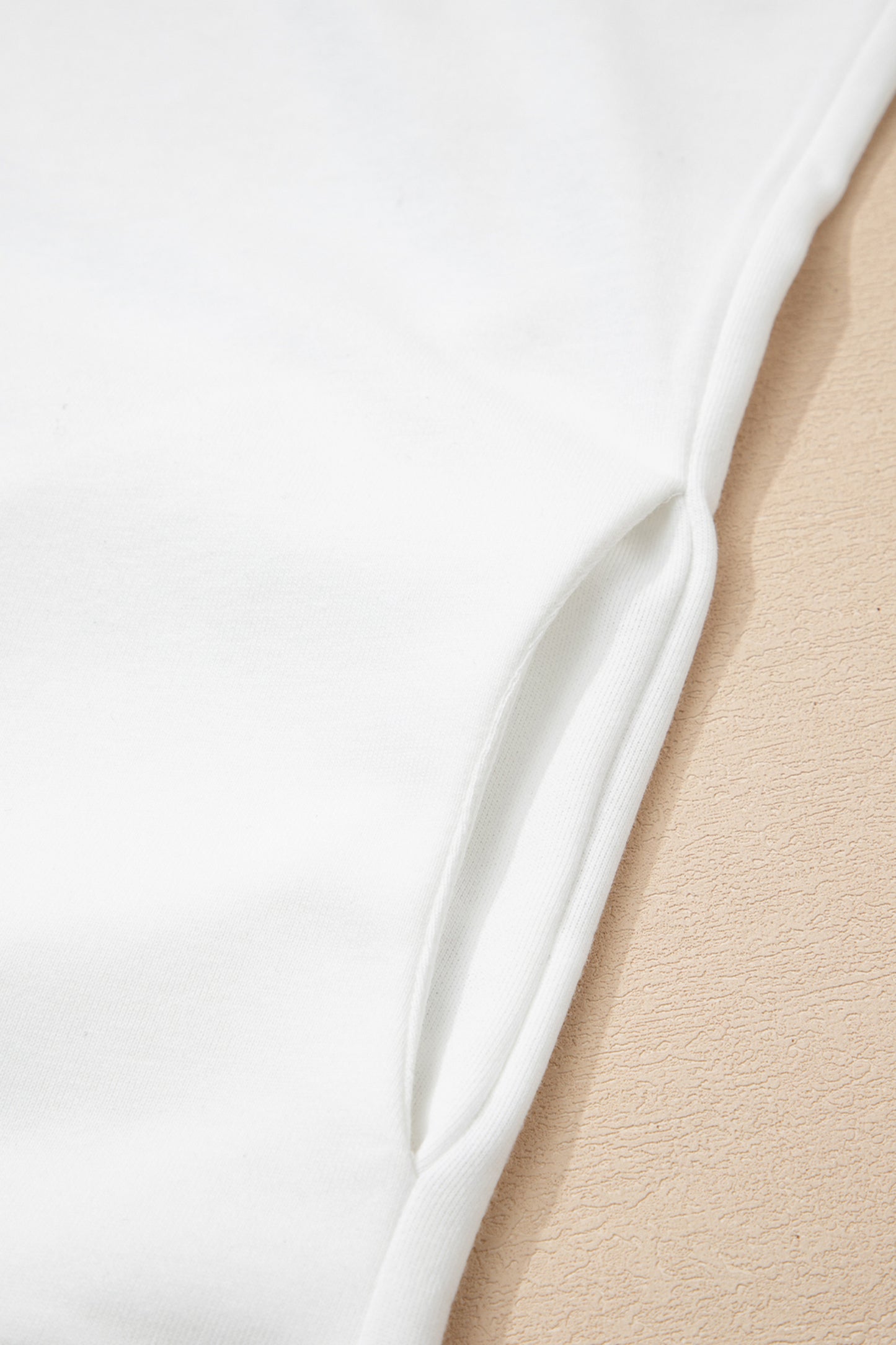 White Solid Color High Neck Cap Sleeve Loose Top