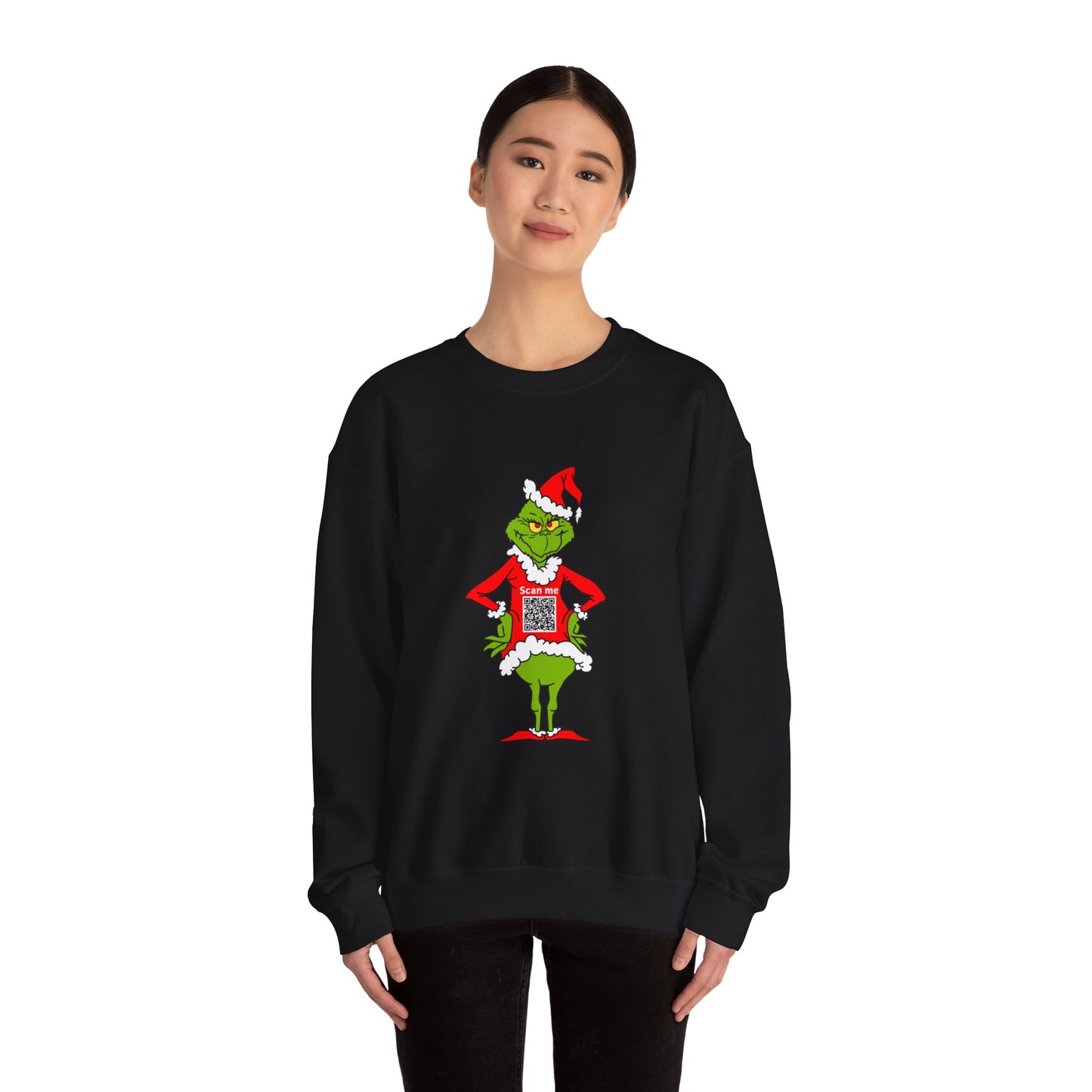 Grinch Prank QR Code Sweatshirt