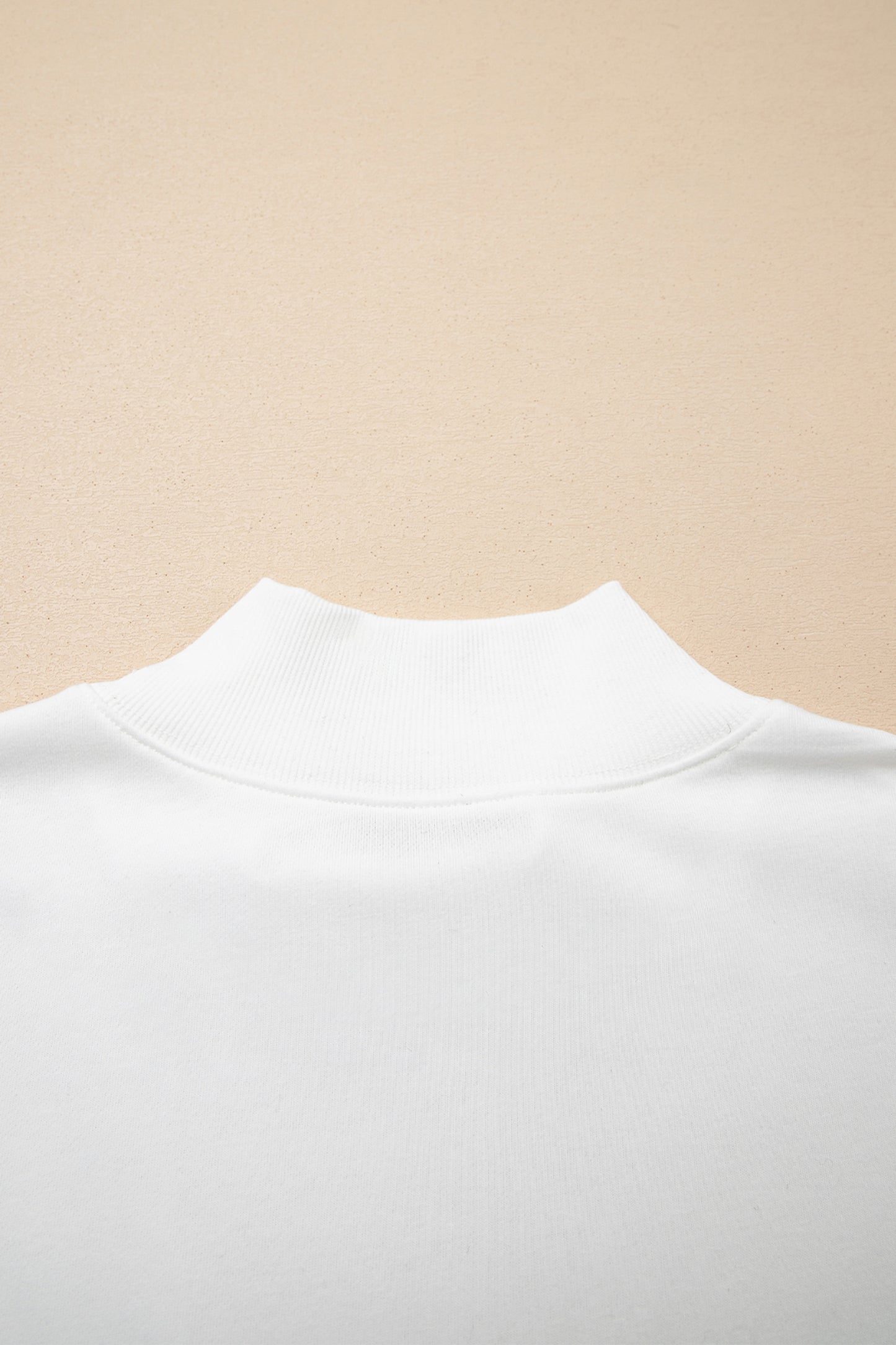 White Solid Color High Neck Cap Sleeve Loose Top