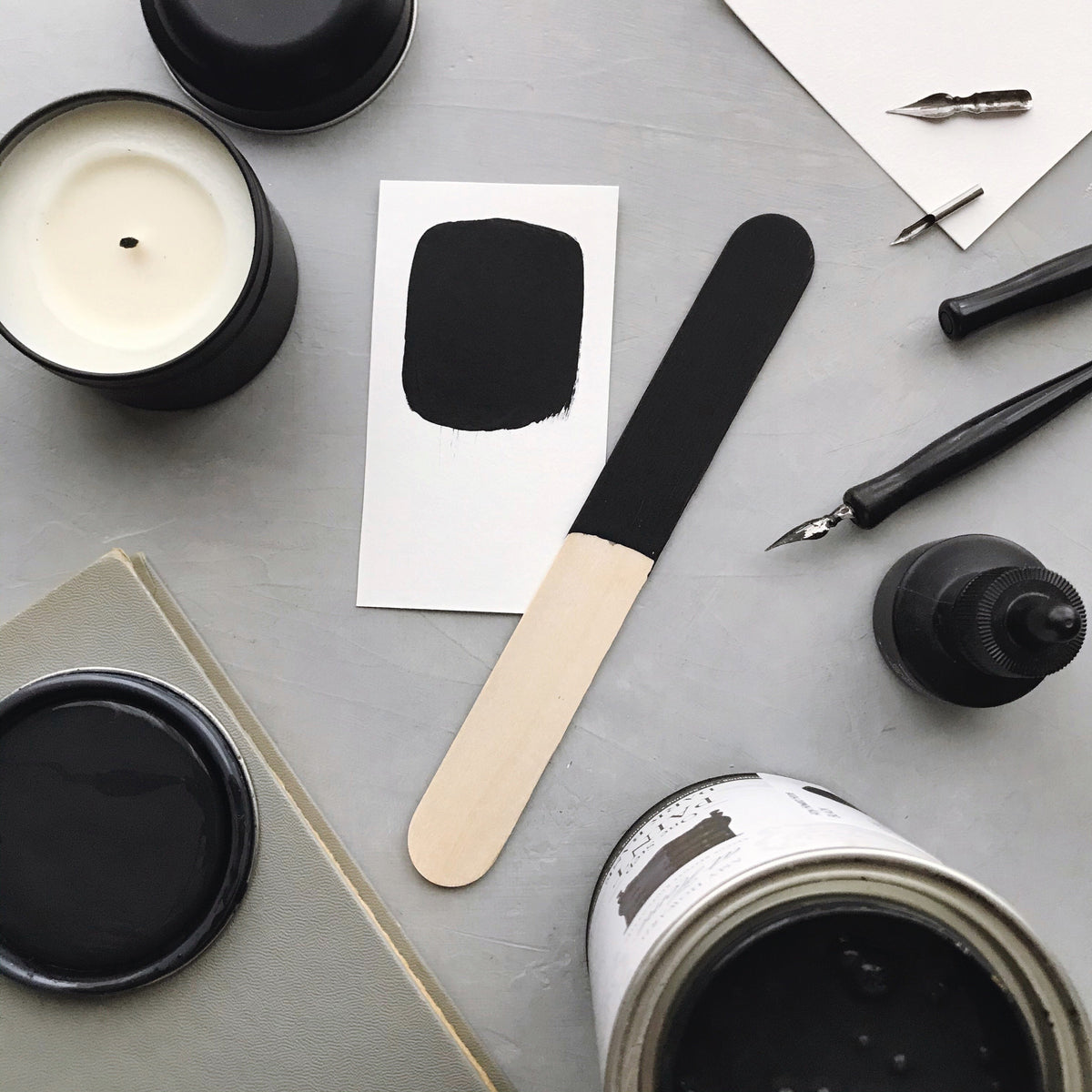 Black - One Step Paint - 4oz Sample