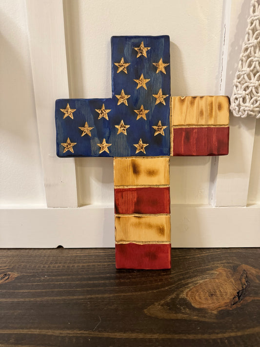 American Flag Cross
