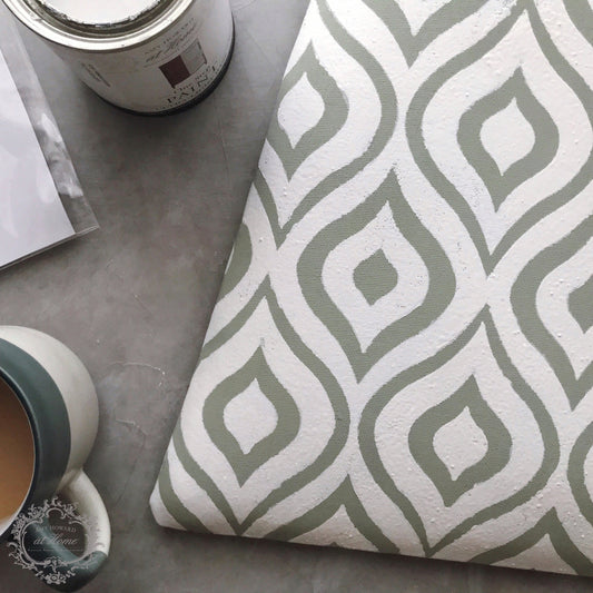 IKAT - Furniture Stencil 18x18 one time use