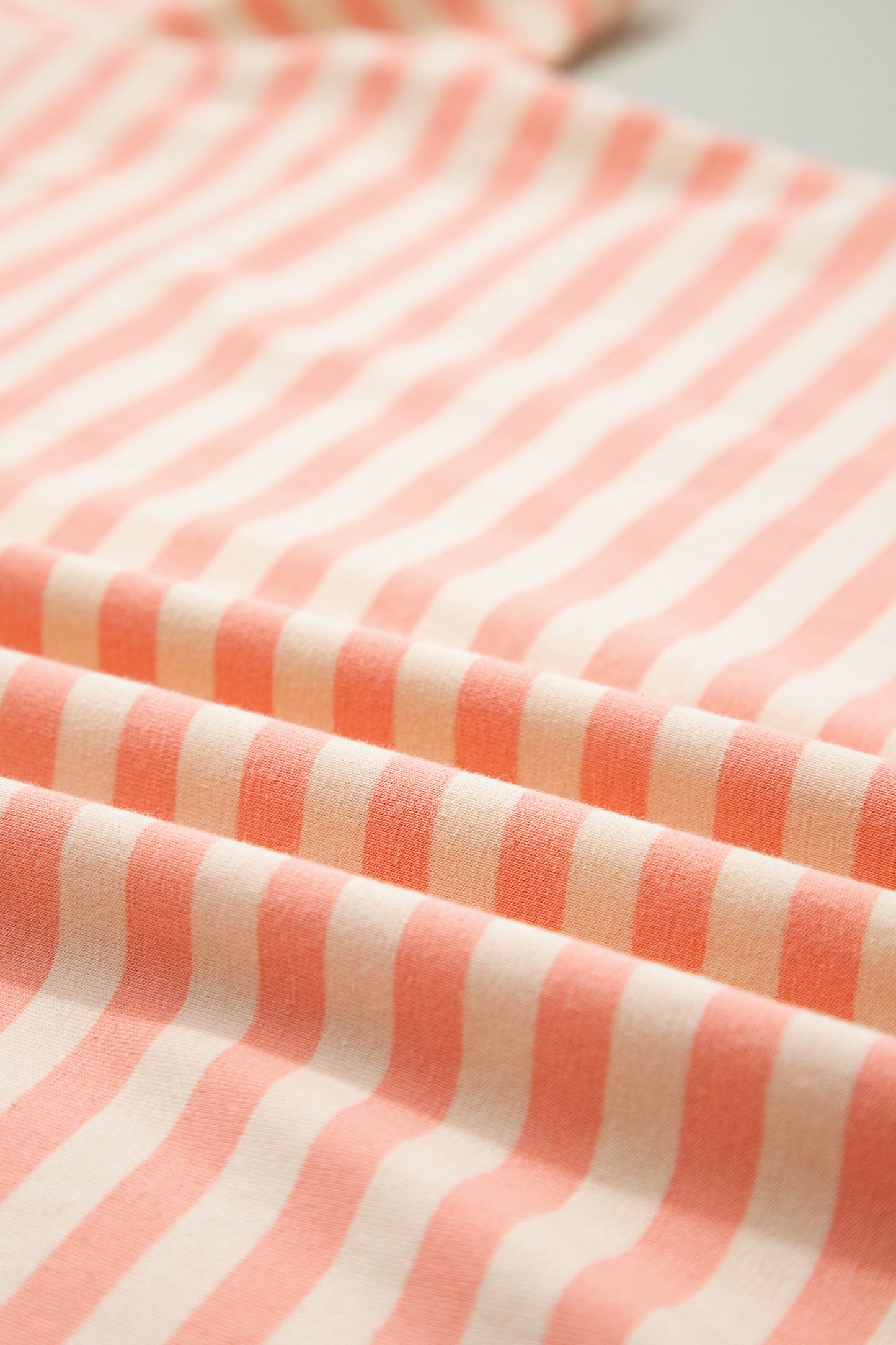 Pink Stripe Drop Shoulder T Shirt and Shorts Plus Size Summer Set